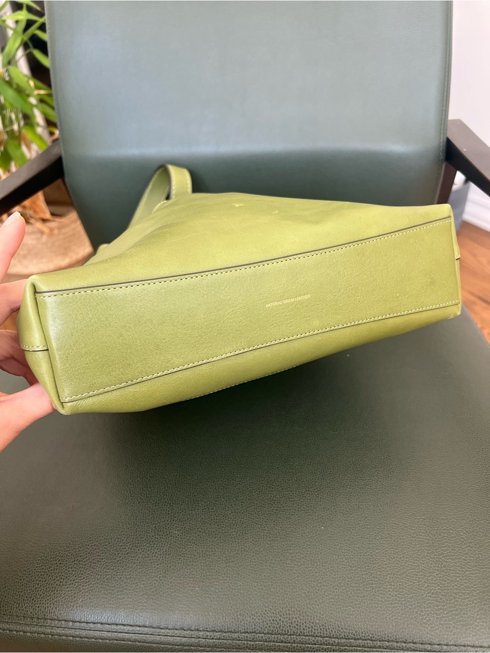 Coach Dark Lime Green Brooklyn 28 Leather Bag - Picture 3 of 5